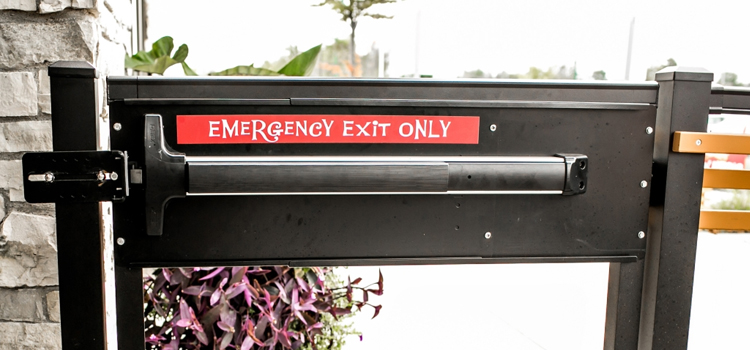 emergency push bar installation in San Anselmo